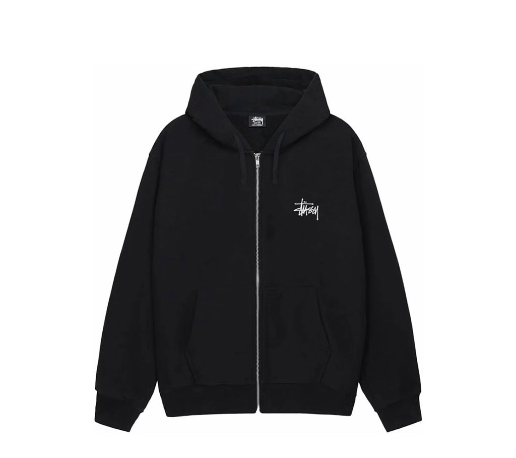 Stussy basic Stussy black zip up