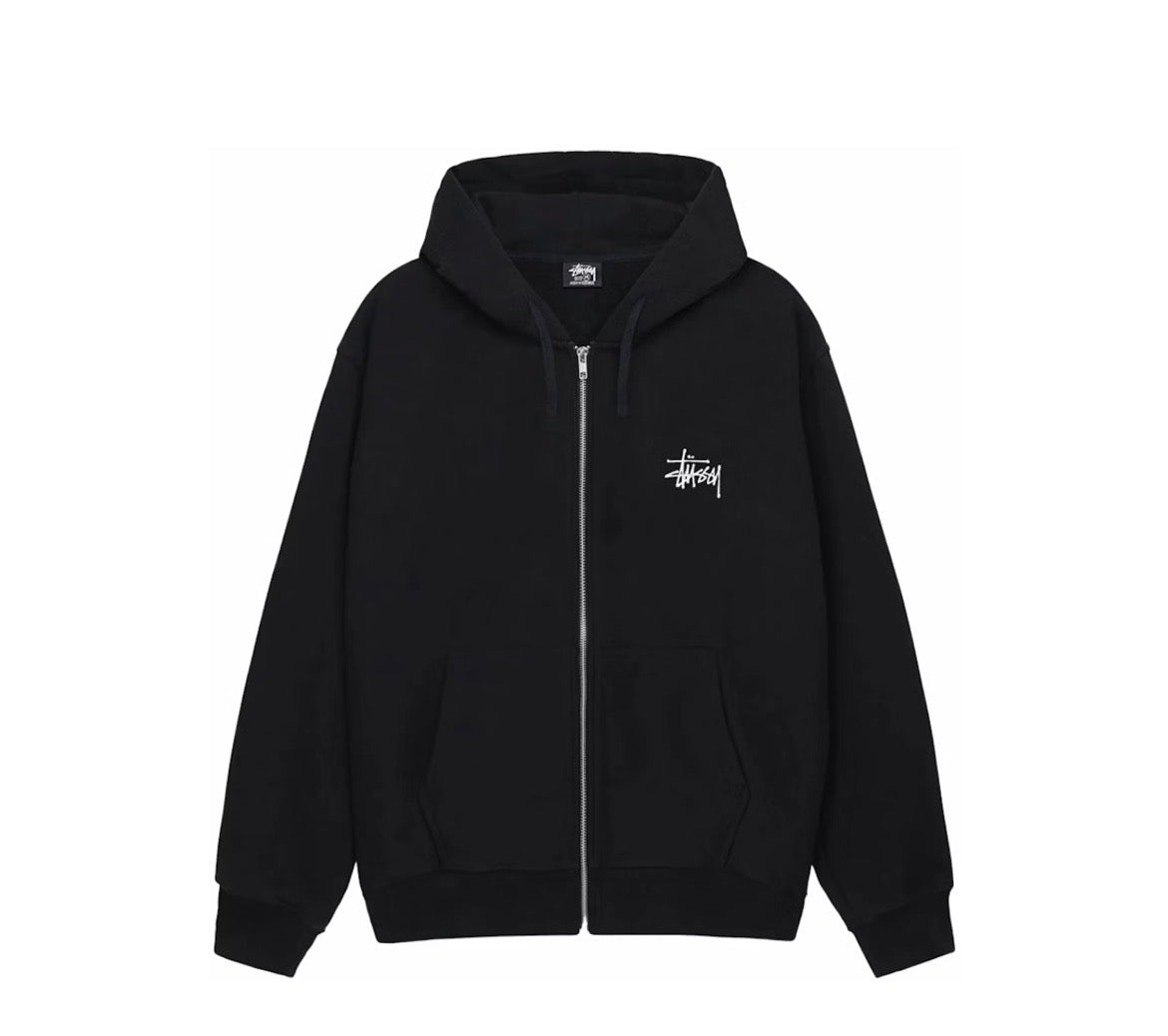 Stussy basic Stussy black zip up