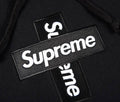 Supreme Cross Box Logo Hooded Sweatshirt Black