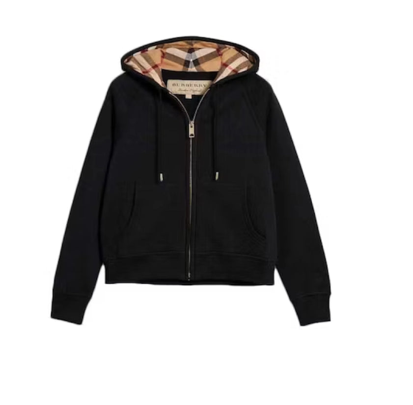 Black Burberry Zip Up
